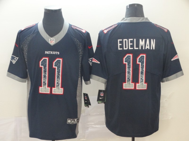 Men's New England Patriots Julian Edelman #11 Navy Jersey